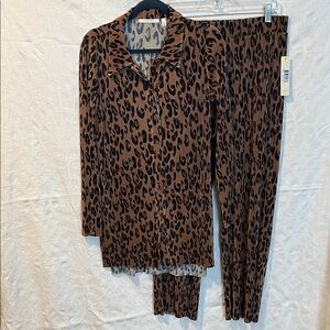 Cyrus Leopard Brown Lounge Set, Size M